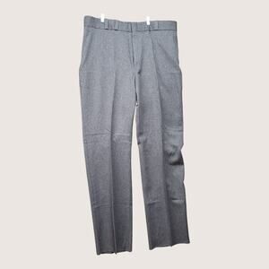 NWT Perfection Fit Uniform Men’s Work Pants 42R Gray Polyester Pockets Unhemmed